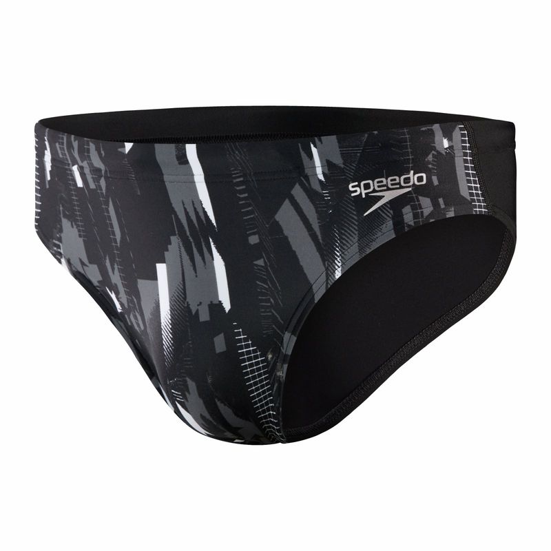 Slip inot barbati Speedo Allover negru alb