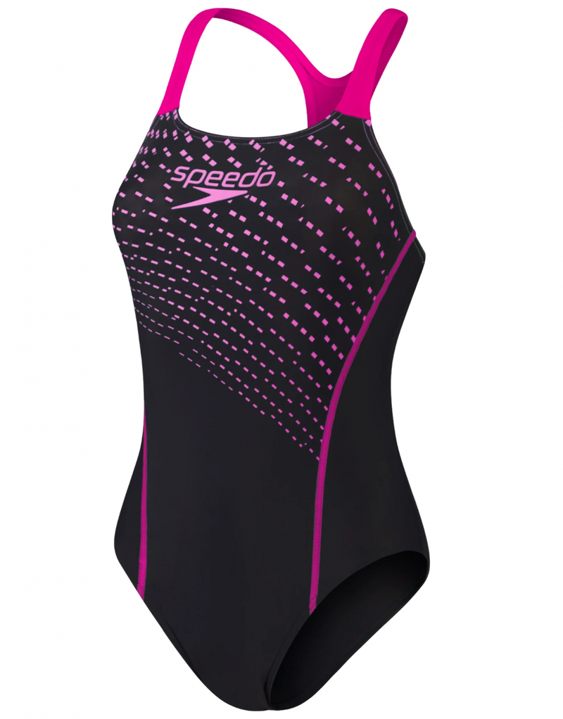 Costum inot femei Medley Logo Speedo negru mov